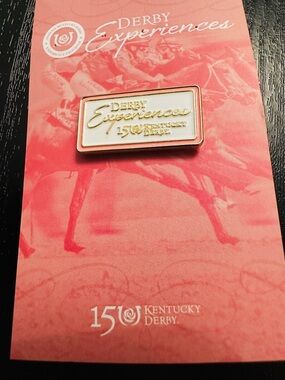 Derby Experiences Kentucky Derby 150 Collectible  Pin - White & Gold